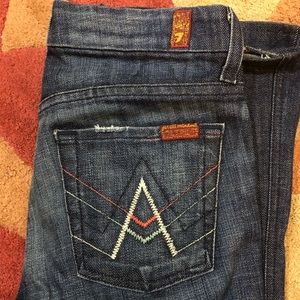 7 for All Mankind “A” pocket jeans. Size 25.